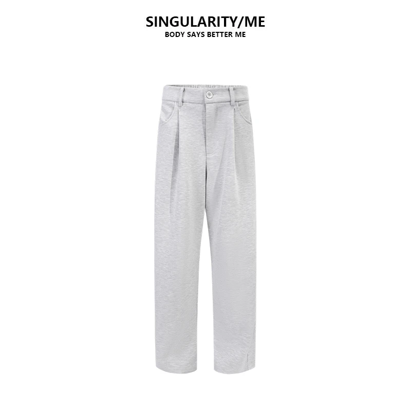 Singularity Me 9A 8327 半松紧腰绒感软糯显瘦百搭弯刀裤休闲裤