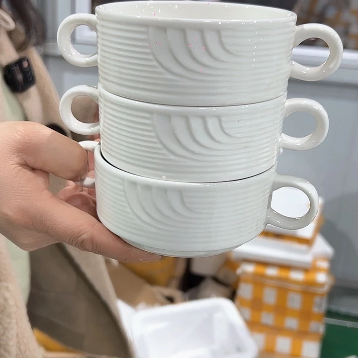 新骨瓷双耳3只装