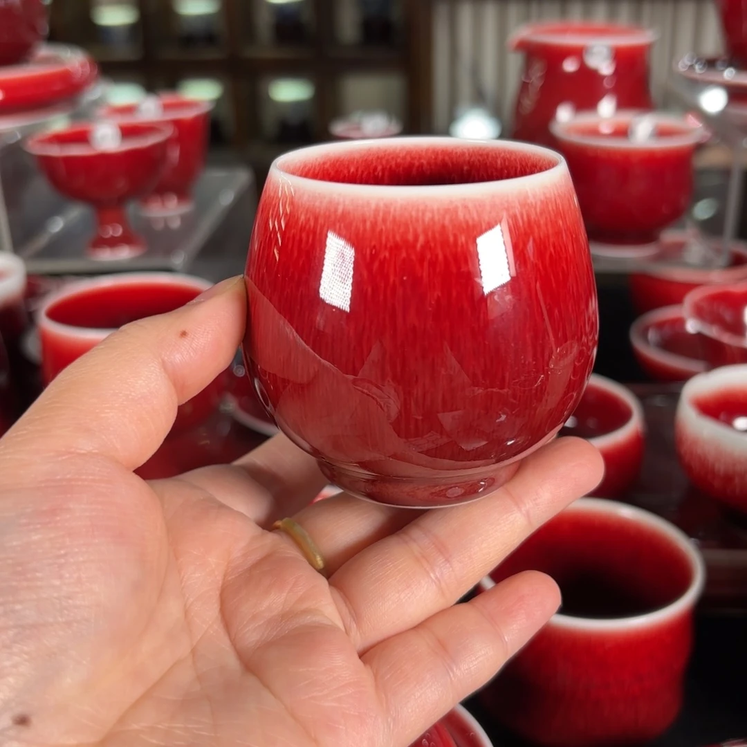 杯子景德镇原矿郎红杯