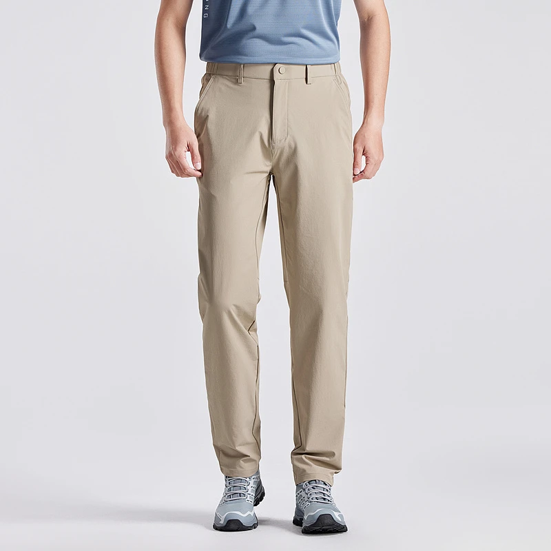 夏季黑色休闲裤男修身百搭商务休闲男士裤子弹力薄款速干直筒男裤