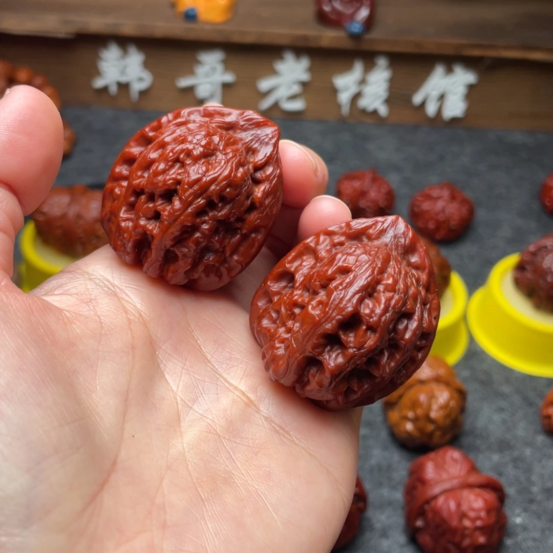 文玩核桃吊坠文玩核桃 手把件 赤龙鸡心 37