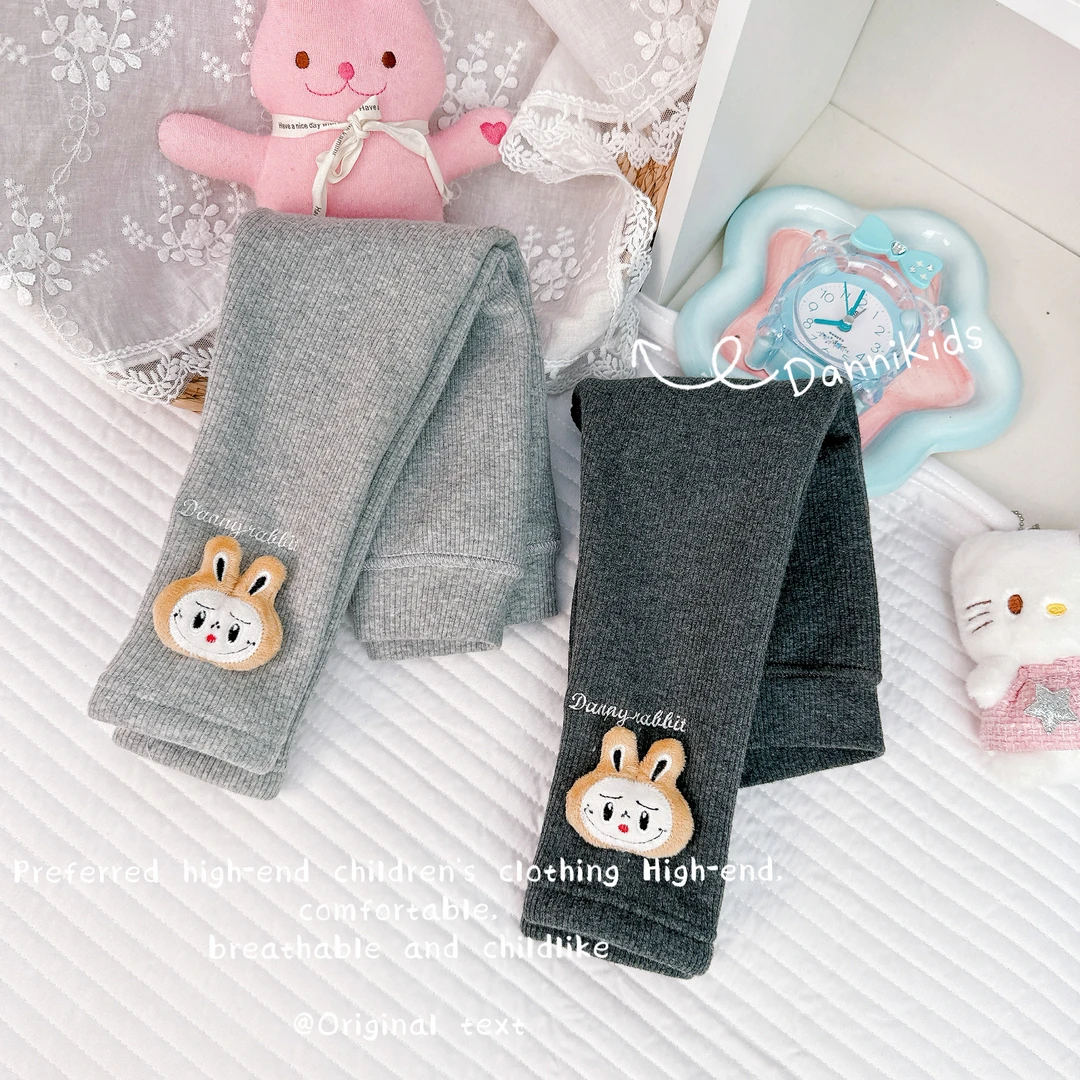 「Dannirabbit」【实穿锁温】冬款&纯色卡通女童羊驼绒打底裤【G-5704】