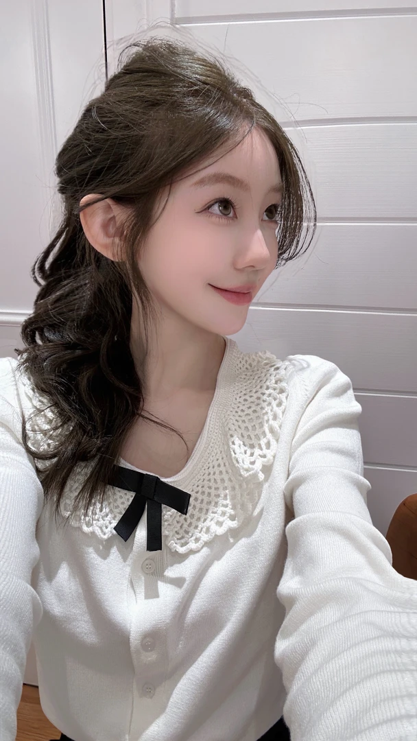 IS LULU |M'u甜美荷叶边针织开衫