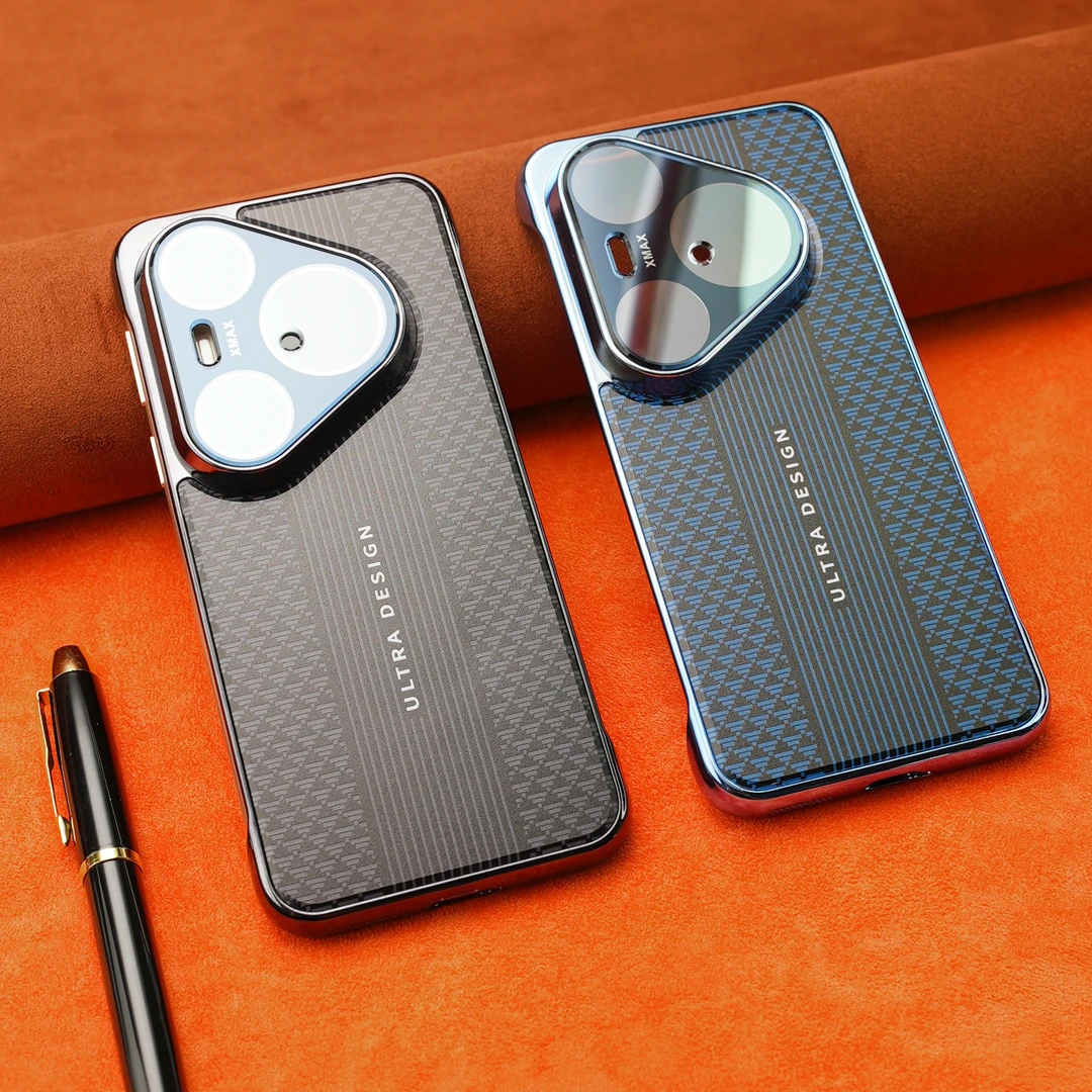 适用于华为Pura80/70系列手机壳无边框保时捷源纹超薄裸机防摔