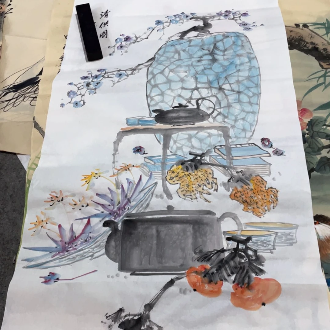 国画国画作品画心一张