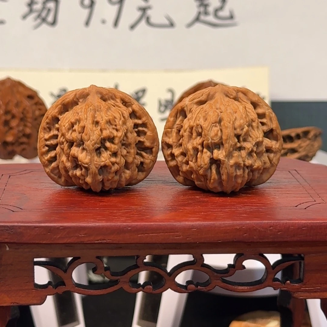 珩***房把件文玩核桃39尺四座楼全品无药无修原生态