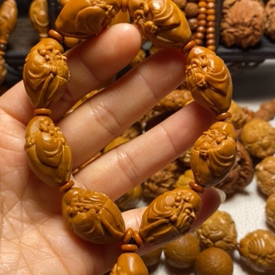 橄榄核吊坠寿星手串