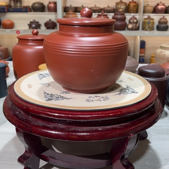 紫砂茶叶罐茶叶罐收缩纹