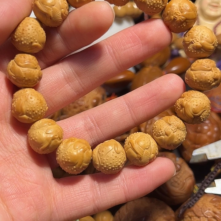 手串/手链橄榄核猴头金蟾扇子