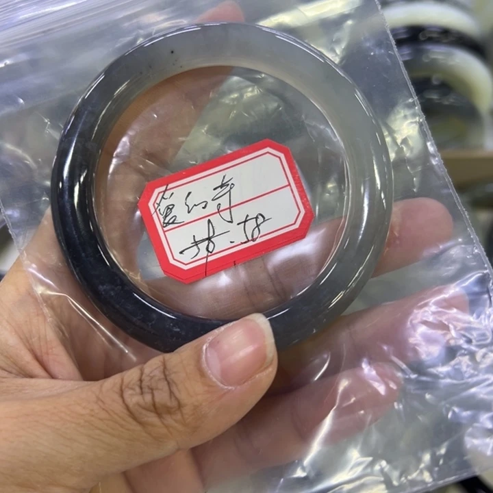 爱***迹蛇纹石玉合金手镯