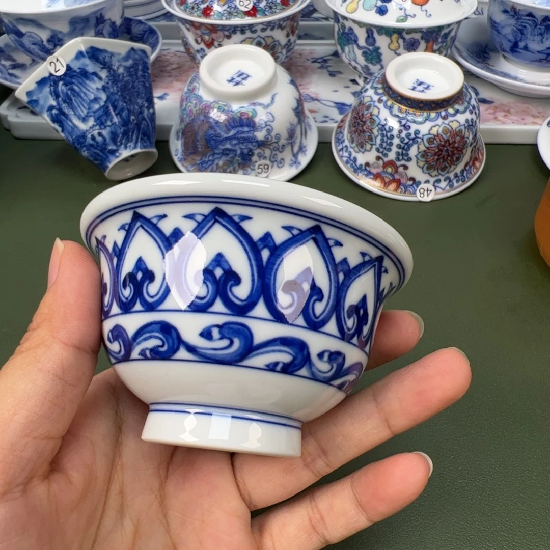 陶瓷景德镇纯手工纯手绘茶具木木49