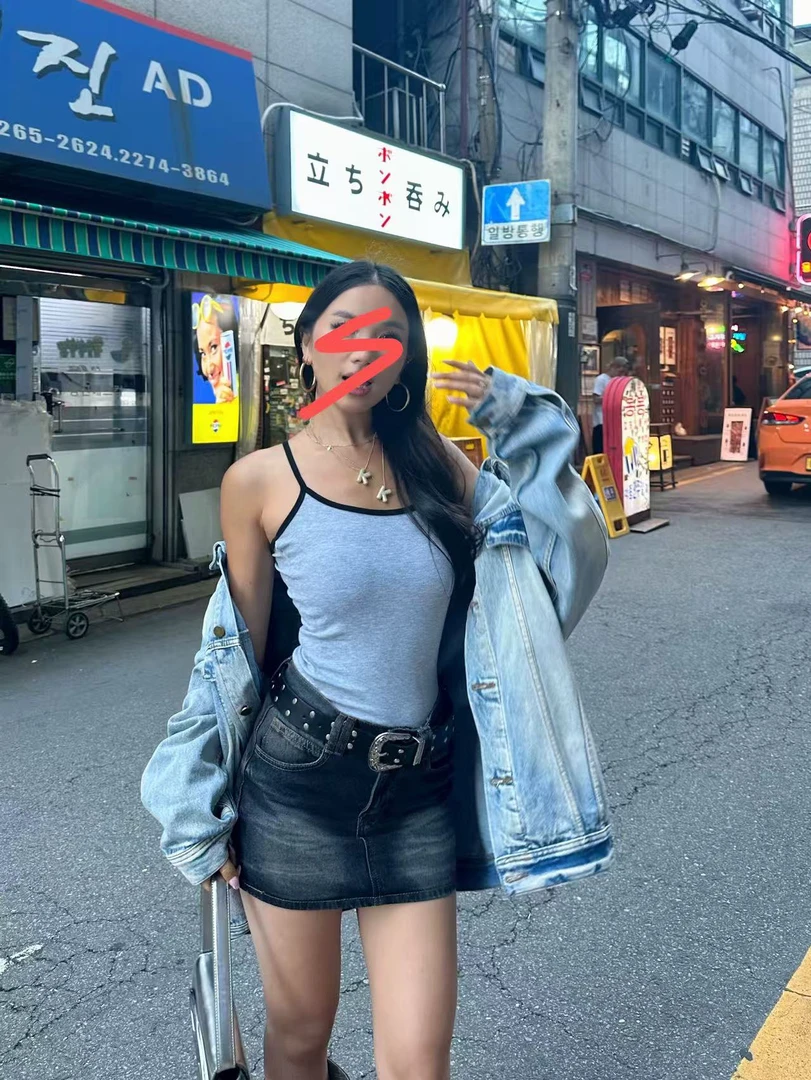 橘子树夏季辣妹工字背心4a7