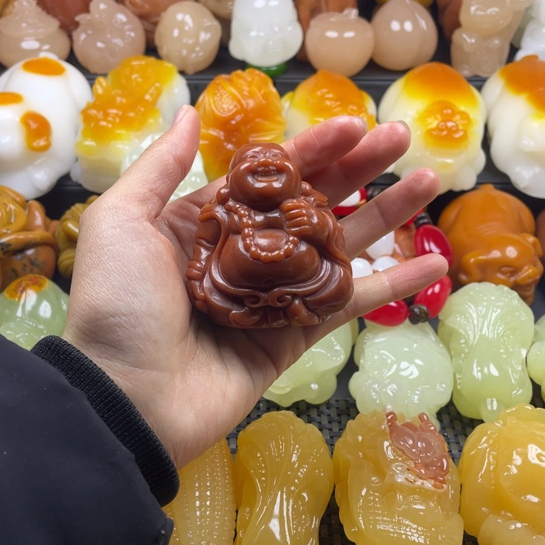 玉石雕刻把件 佛公