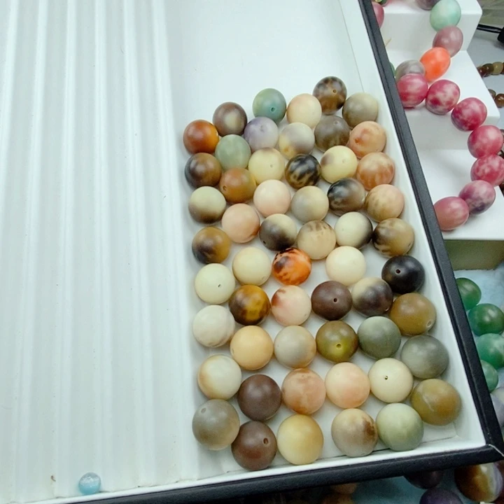 吊坠菩提根/象牙果手工干磨卡19.5圆珠微瑕散珠
