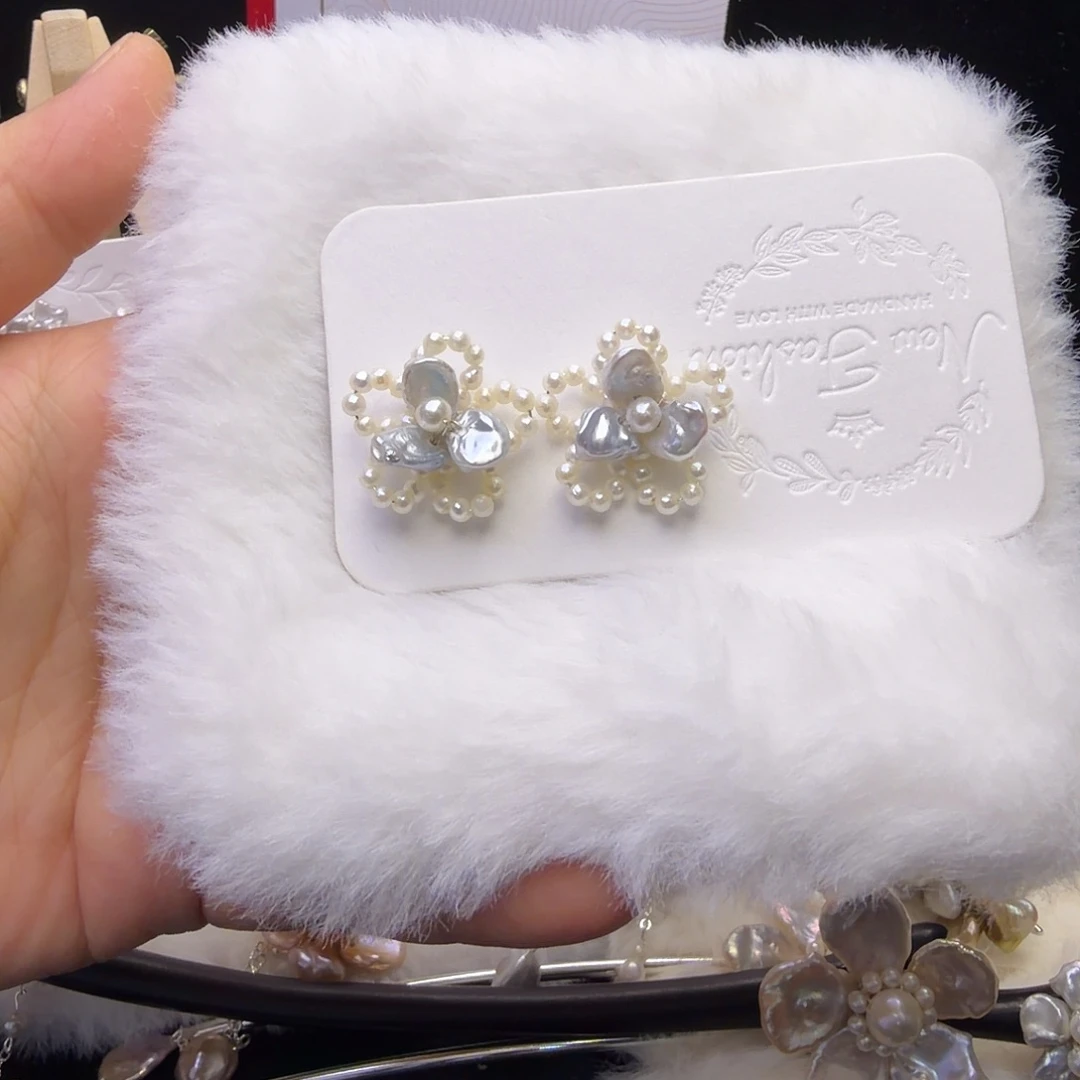 琉璃纯铜合金耳钉