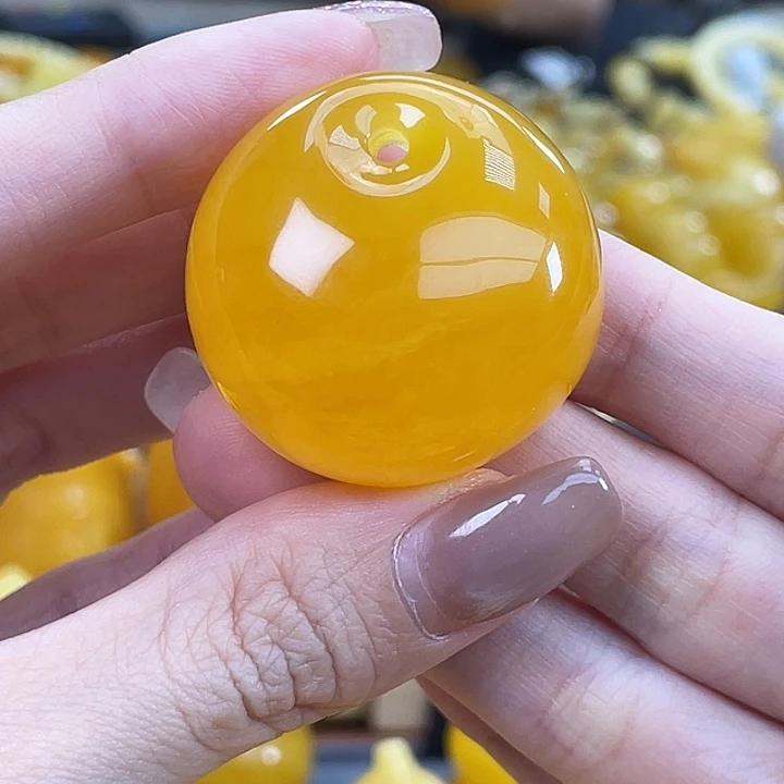 琥珀未镶嵌珠宝奇石琥珀蜜蜡 微瑕J