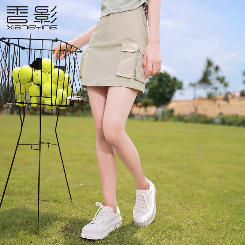 【直播专享】A833243半身裙 香影工装半身裙高腰小个子短裙