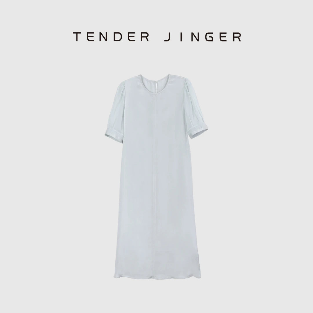 【特价NO退NO换】2024夏纯色重磅桑蚕丝连衣裙T42GQ76944