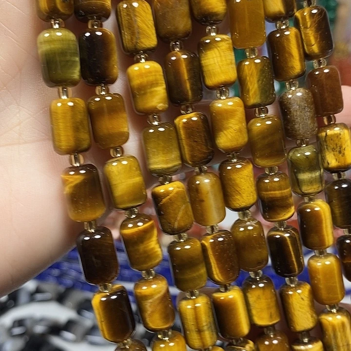 玛瑙/玉髓未镶嵌珠宝半成品天然虎眼卡8*11.5mm一条