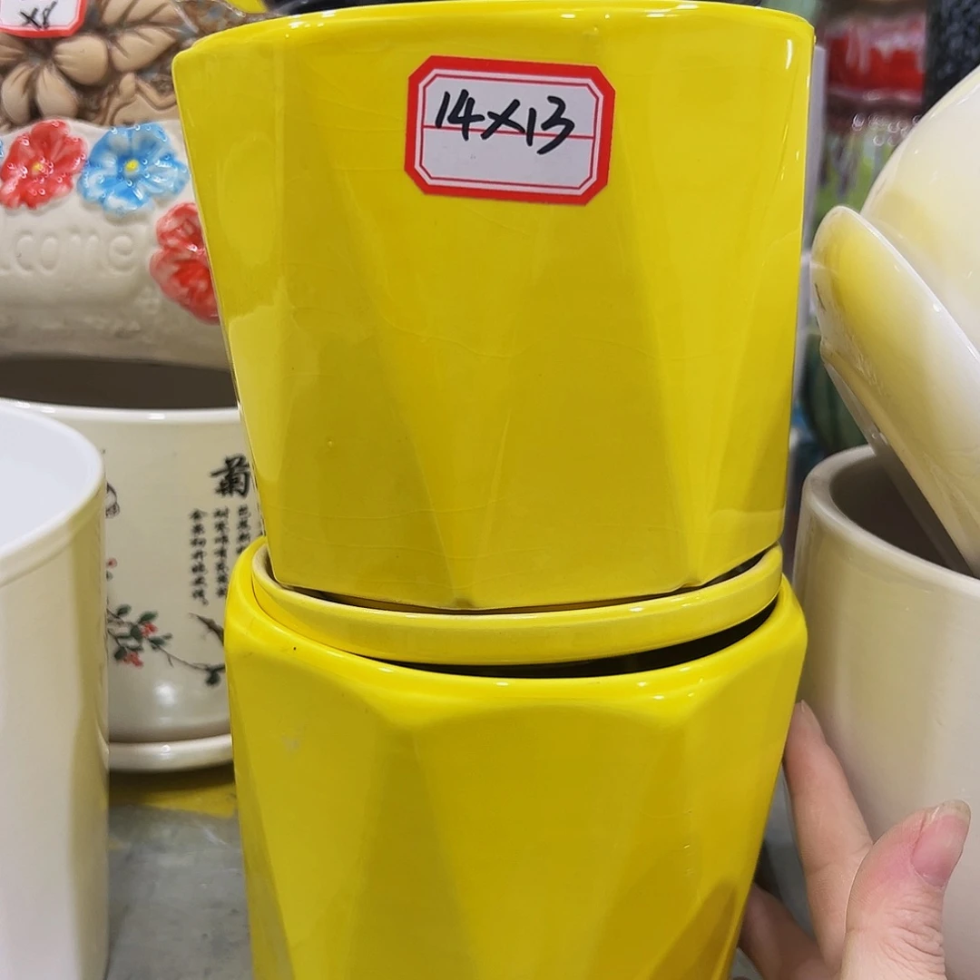 外贸尾单陶瓷花盆凑10米包邮