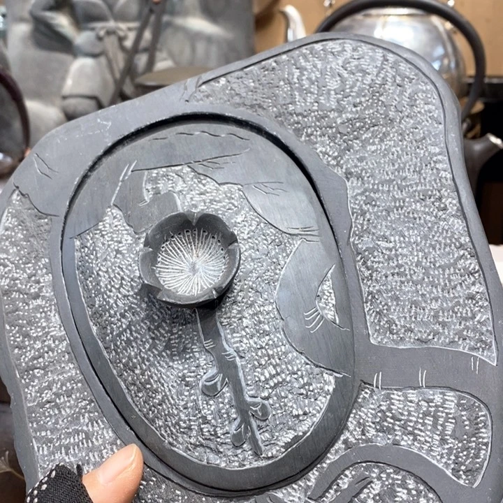 蜜安罐瓷香炉锡茶则