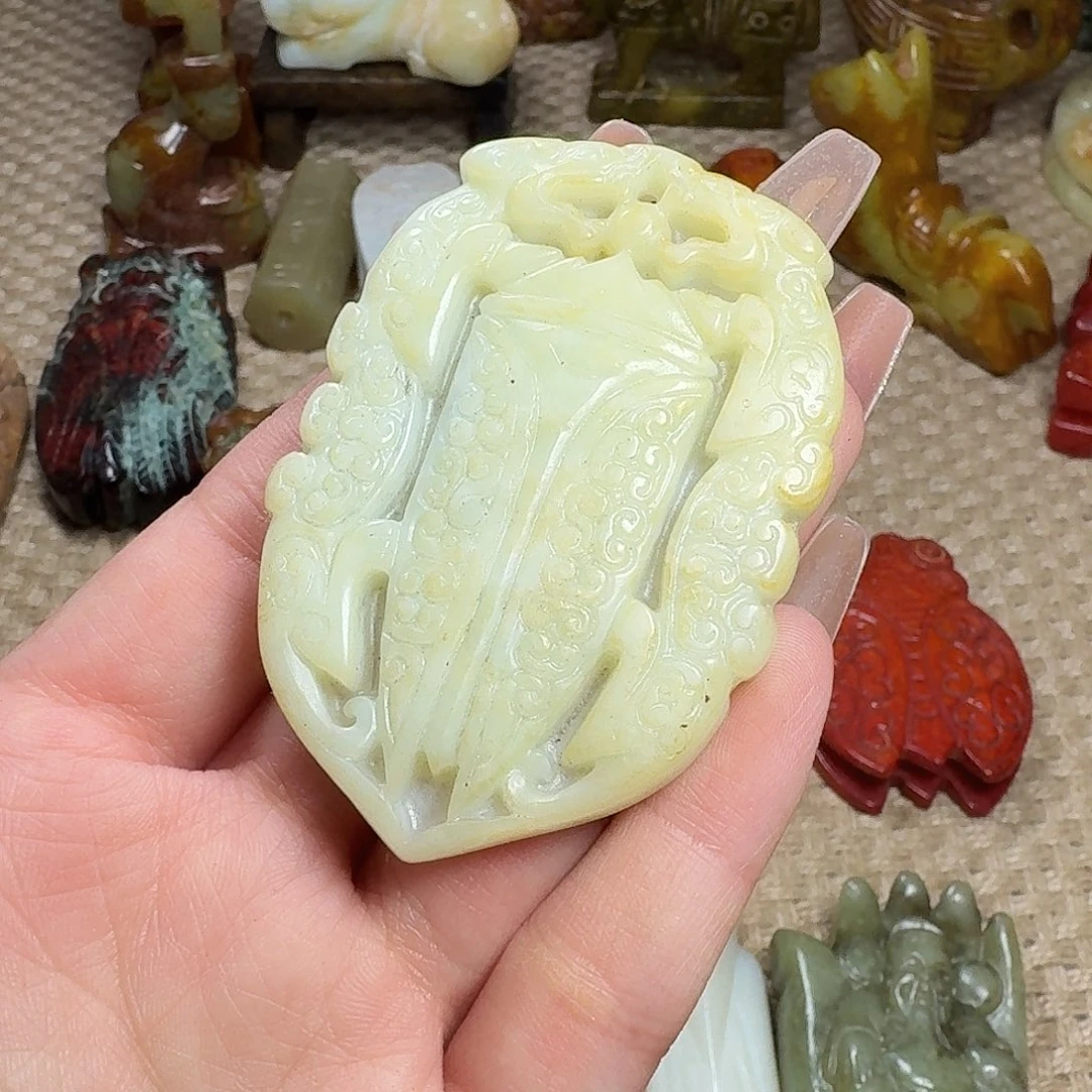 白玉菩提吊坠挂件