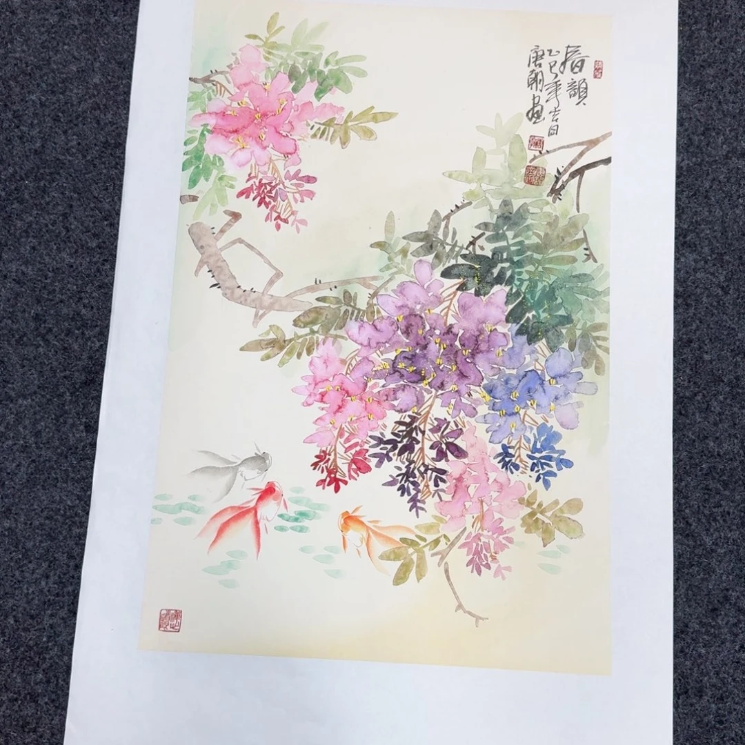 国画纯手绘山水花鸟作品