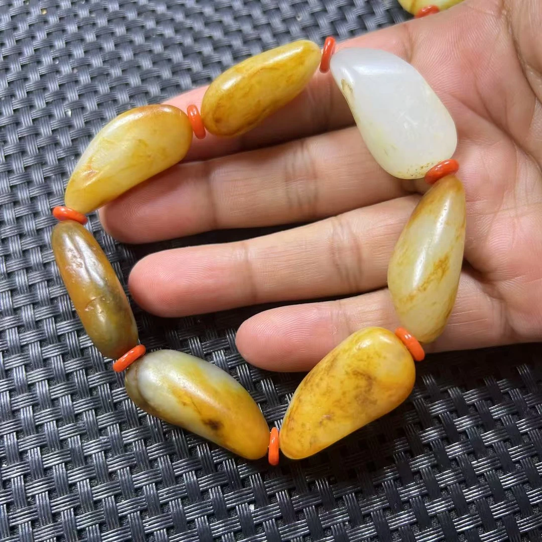 和田玉原石天然精品手链休闲百搭款