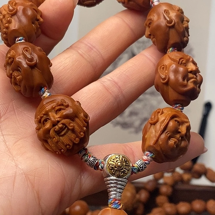 冰***鱼橄榄核手串/手链2.0～2.05铁须派罗汉