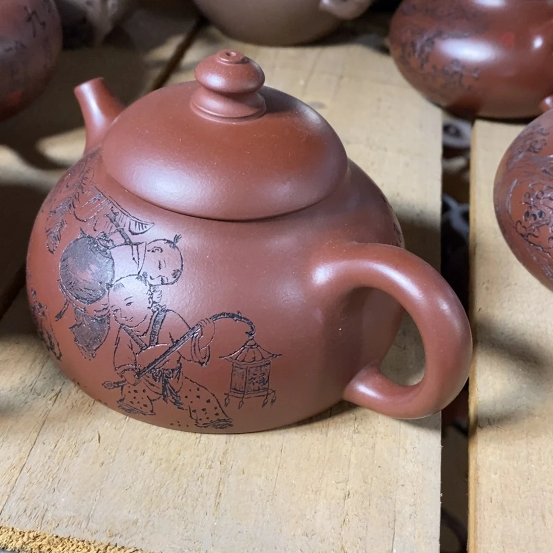 茶壶紫泥原矿手工70