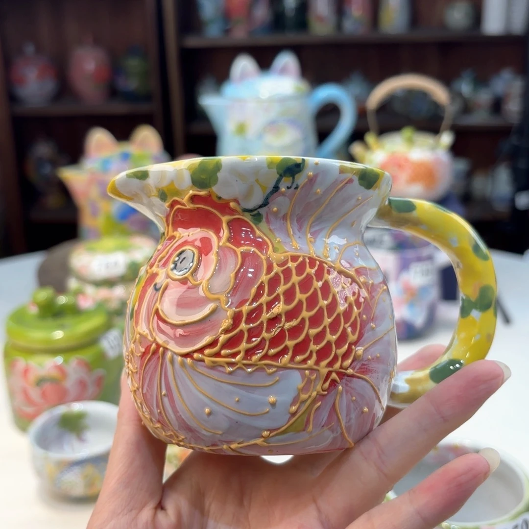 景德镇手绘高温釉下彩陶瓷茶具
