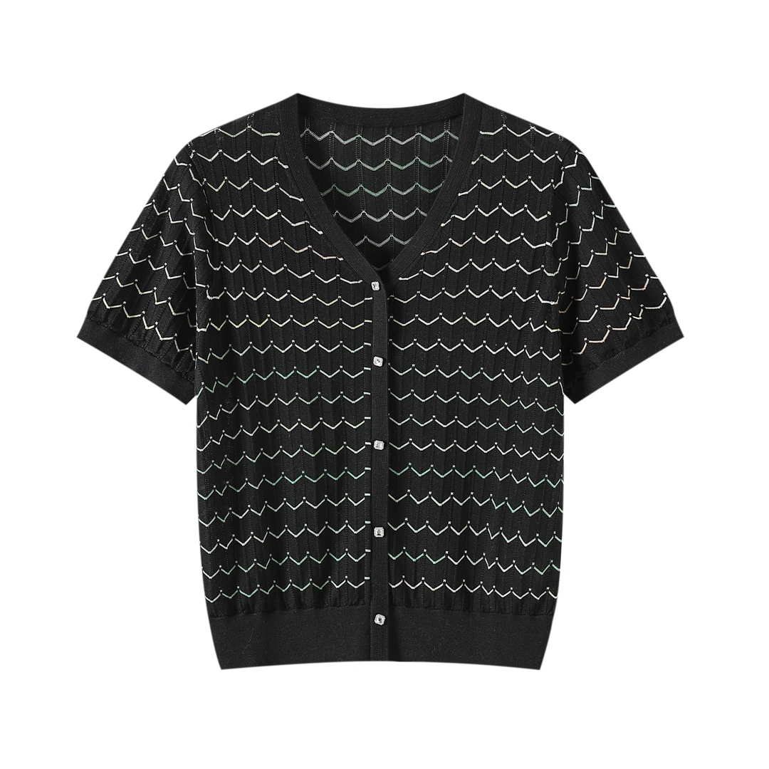 COCO&玛索 上衣女2025新款时尚款洋气小香风气质百搭夏季编织春夏