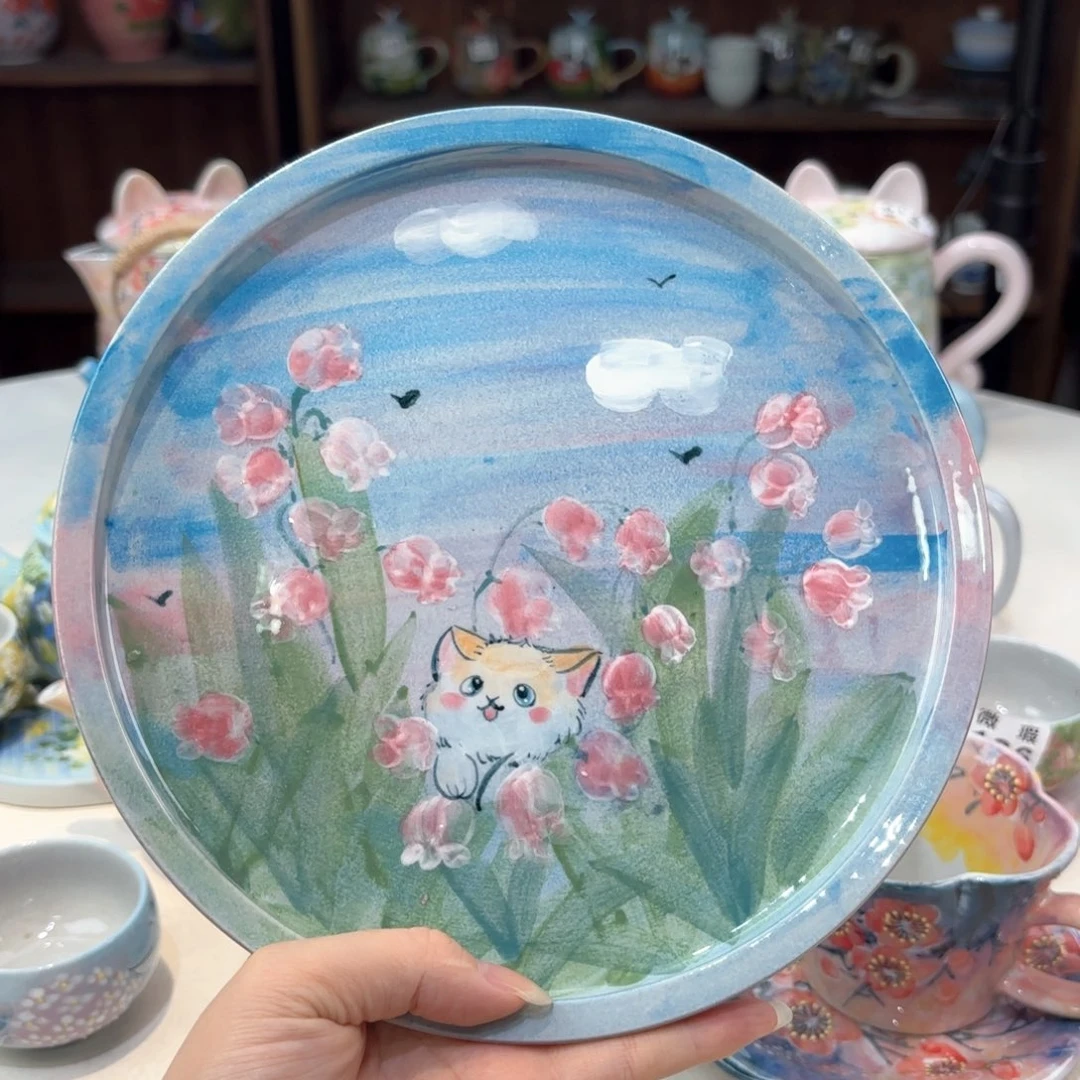景德镇手绘高温釉下彩陶瓷茶具
