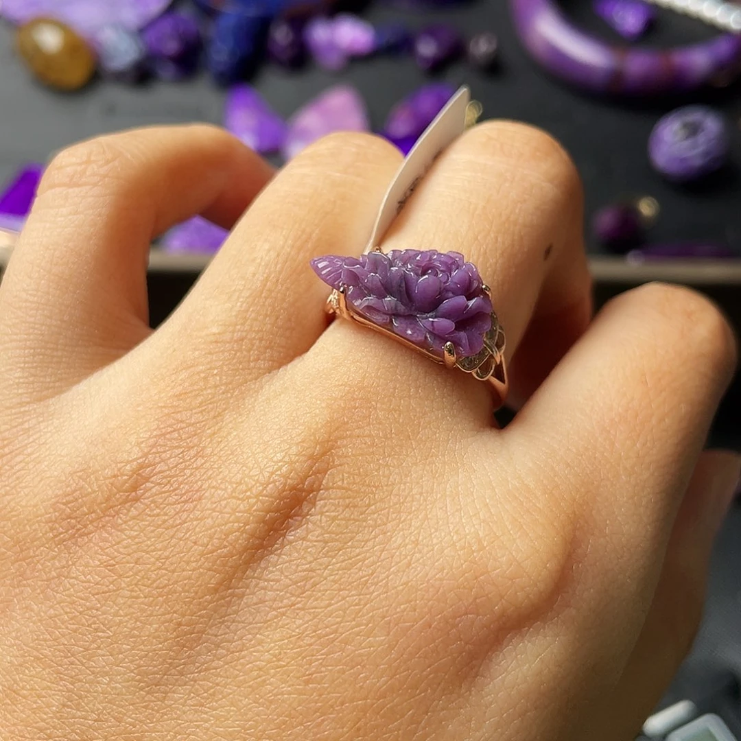 苏纪石（舒俱来）戒指银S925镶嵌