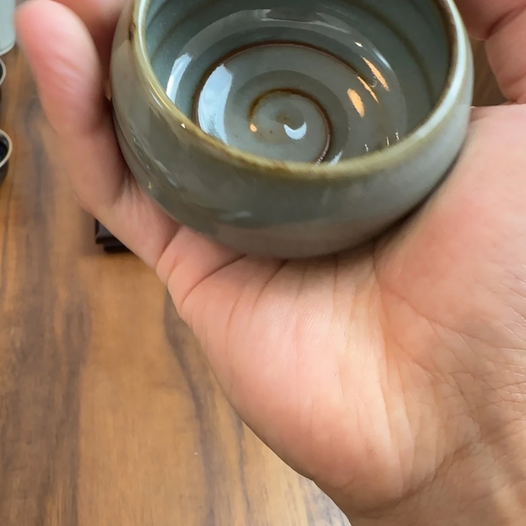 茶盏白丁柴窑螺旋