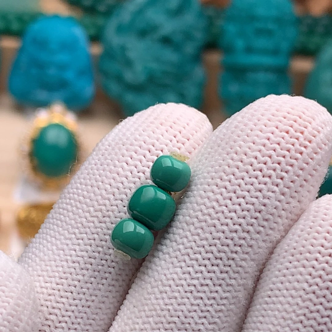 未镶嵌绿松石珠宝奇石5.5mm