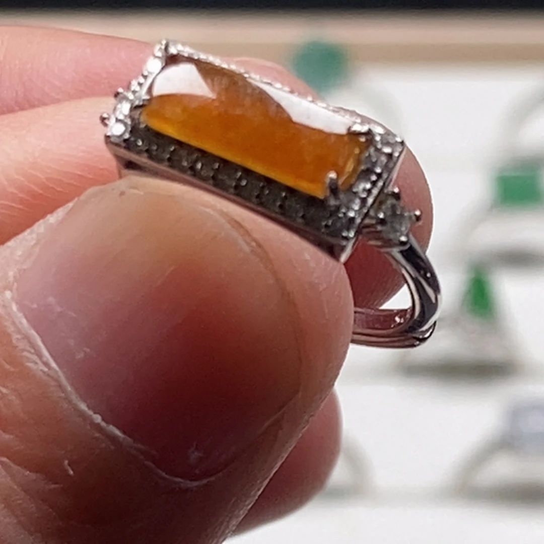 翡翠银S925镶嵌戒指