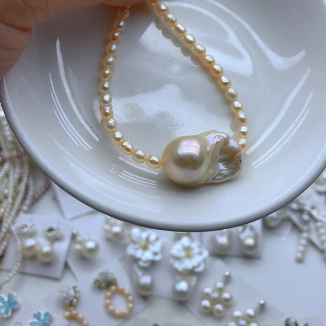 淡水珍珠耳饰未镶嵌