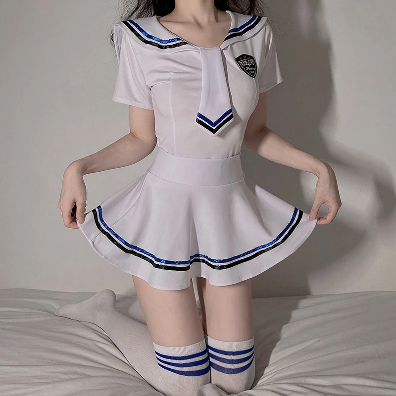 性感清纯学院风百褶JK学生装水手服裙子制服女装