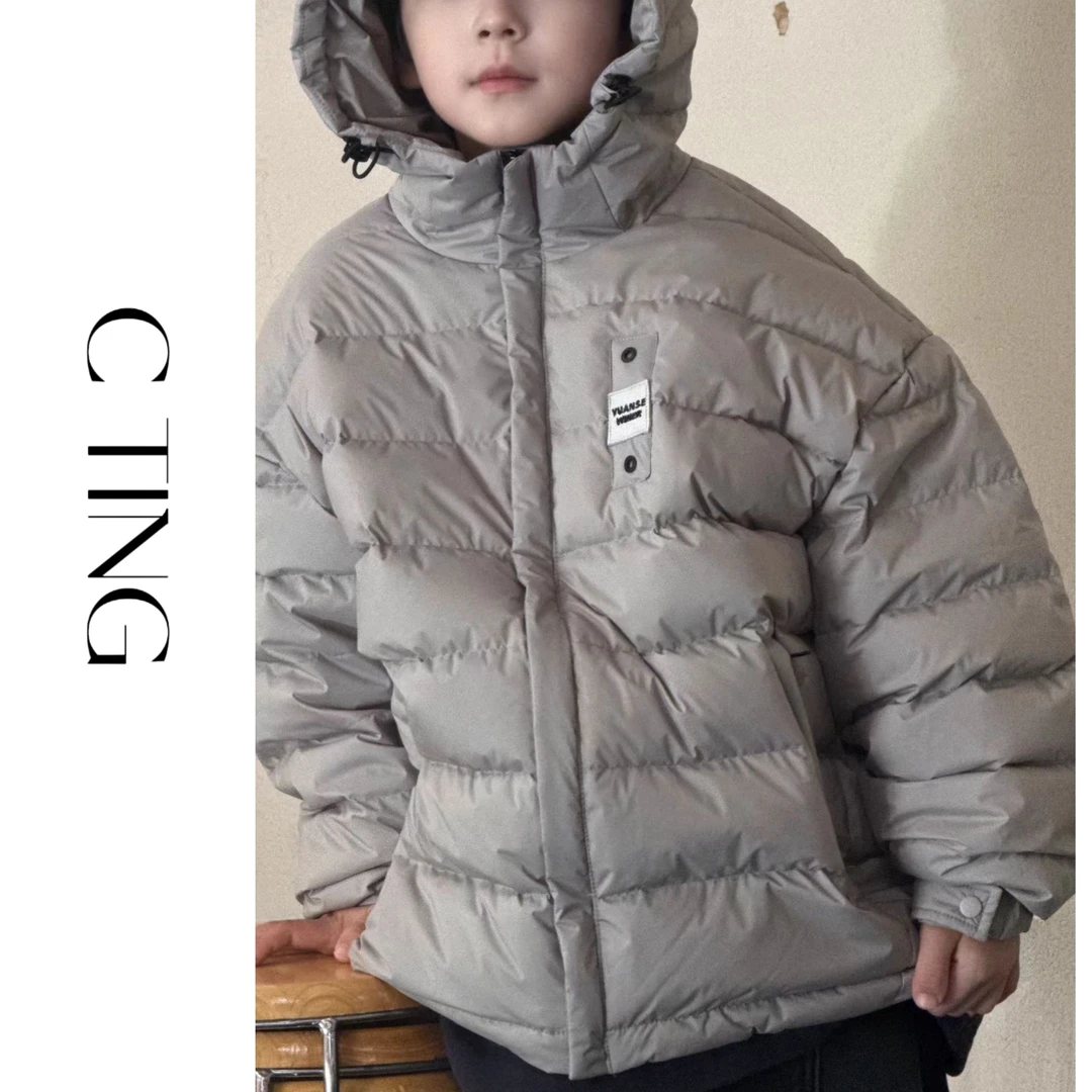 【C TING】安心绒可溯源亲子装童装男女童排骨刺绣羽绒服外套-2592