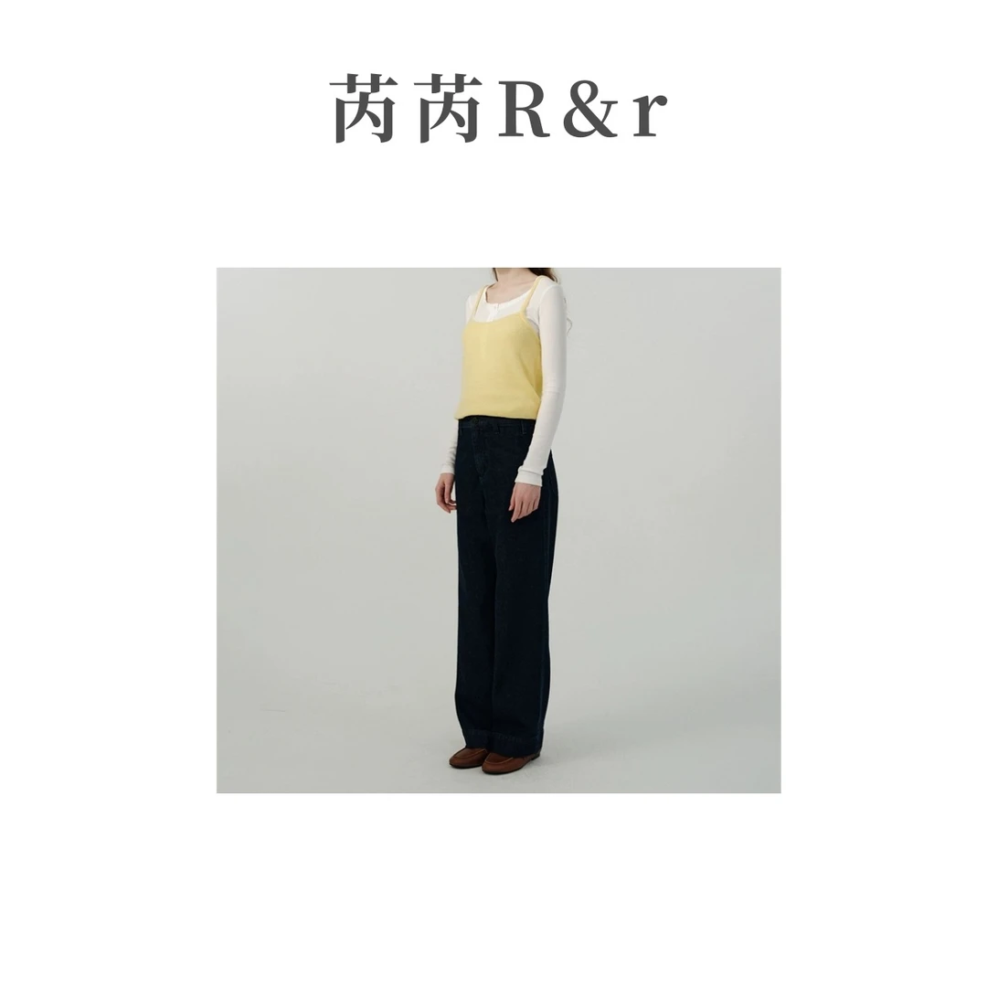 芮芮Rr - “文艺复兴” 雅丹冬季新款保暖深色牛仔裤