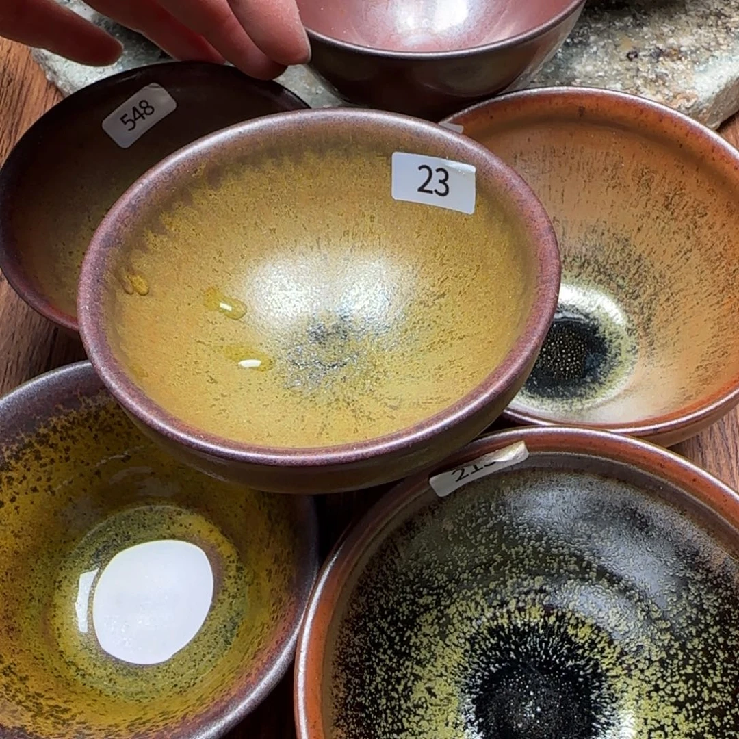 和***和柴烧建盏茶盏茶杯5茶沫