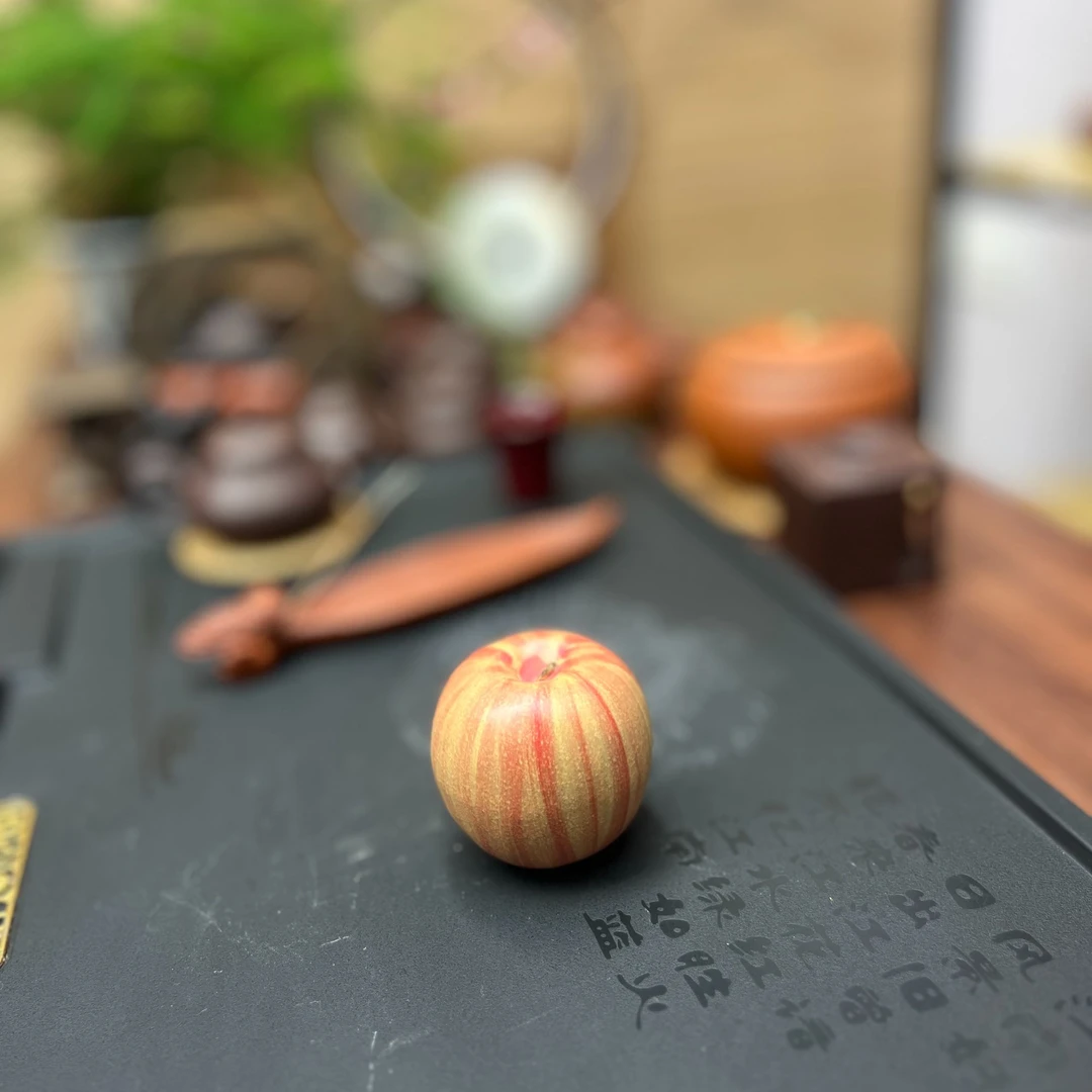紫砂苹果茶台玄关架子摆件