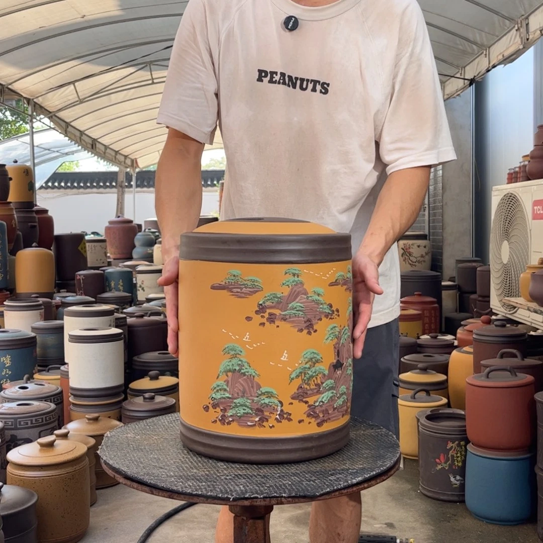 紫砂茶叶罐12 饼茶叶罐