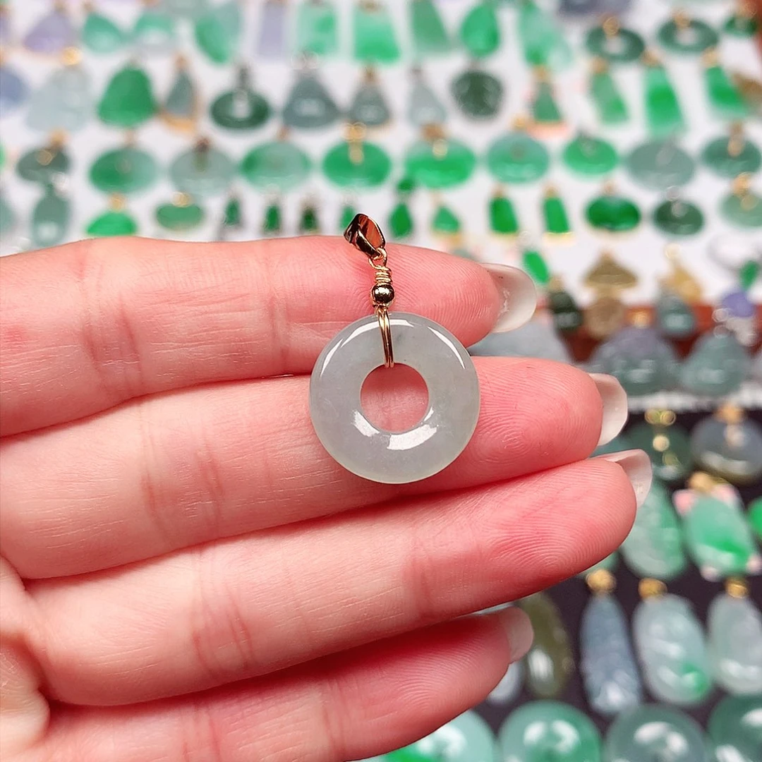 翡翠颈饰未镶嵌天然翡翠A货