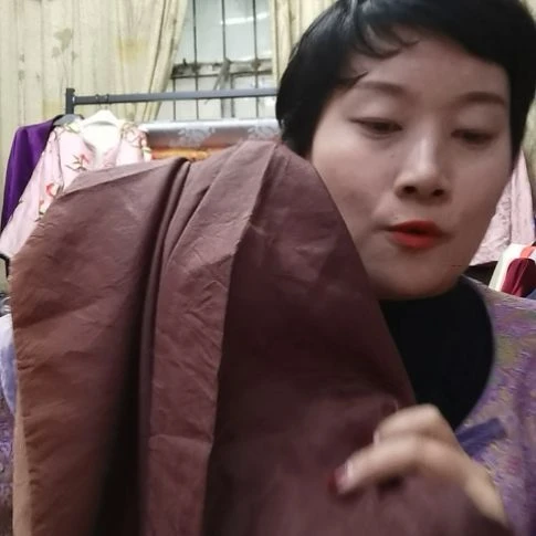 蚕丝2.2米红云纱龟文布料