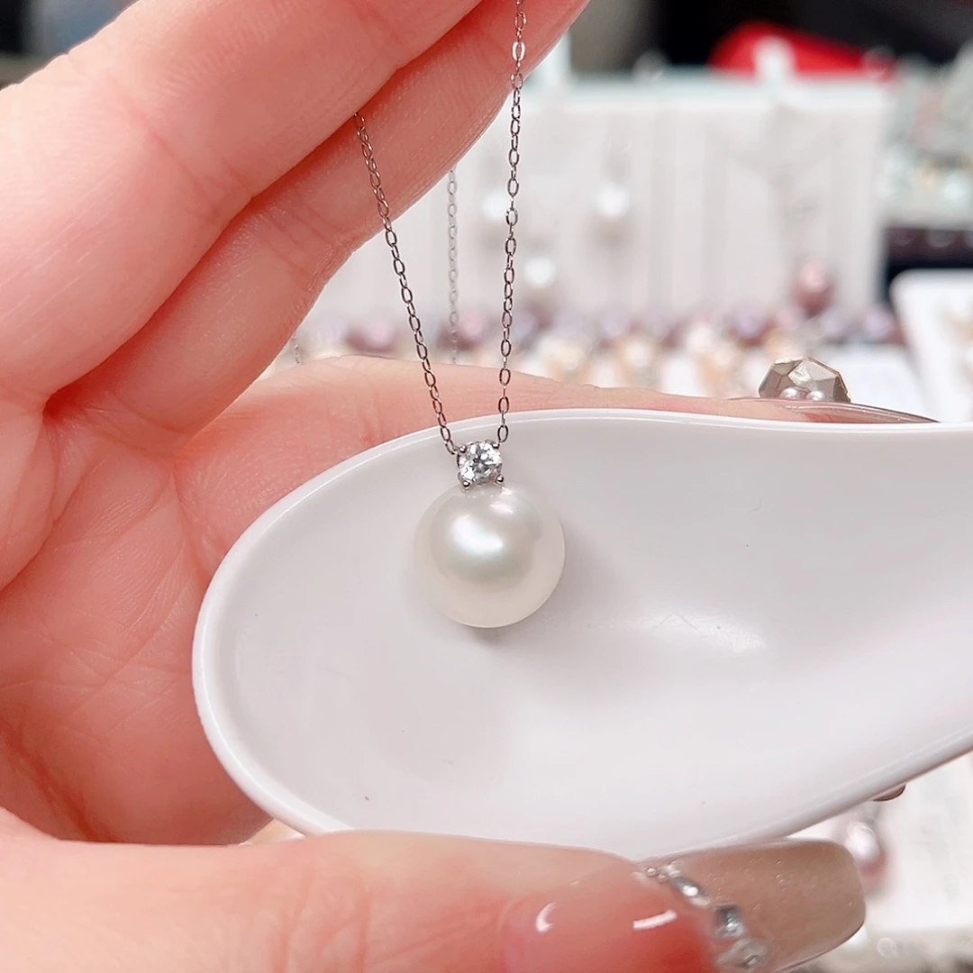 吊坠(赠链)淡水珍珠银S925镶嵌