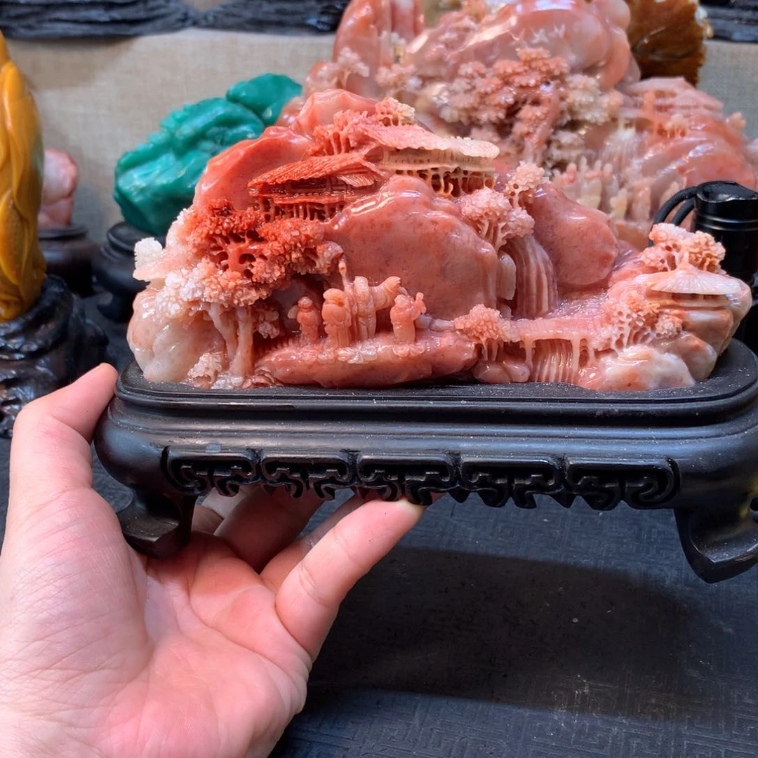 寿山石五***金寿山石摆件