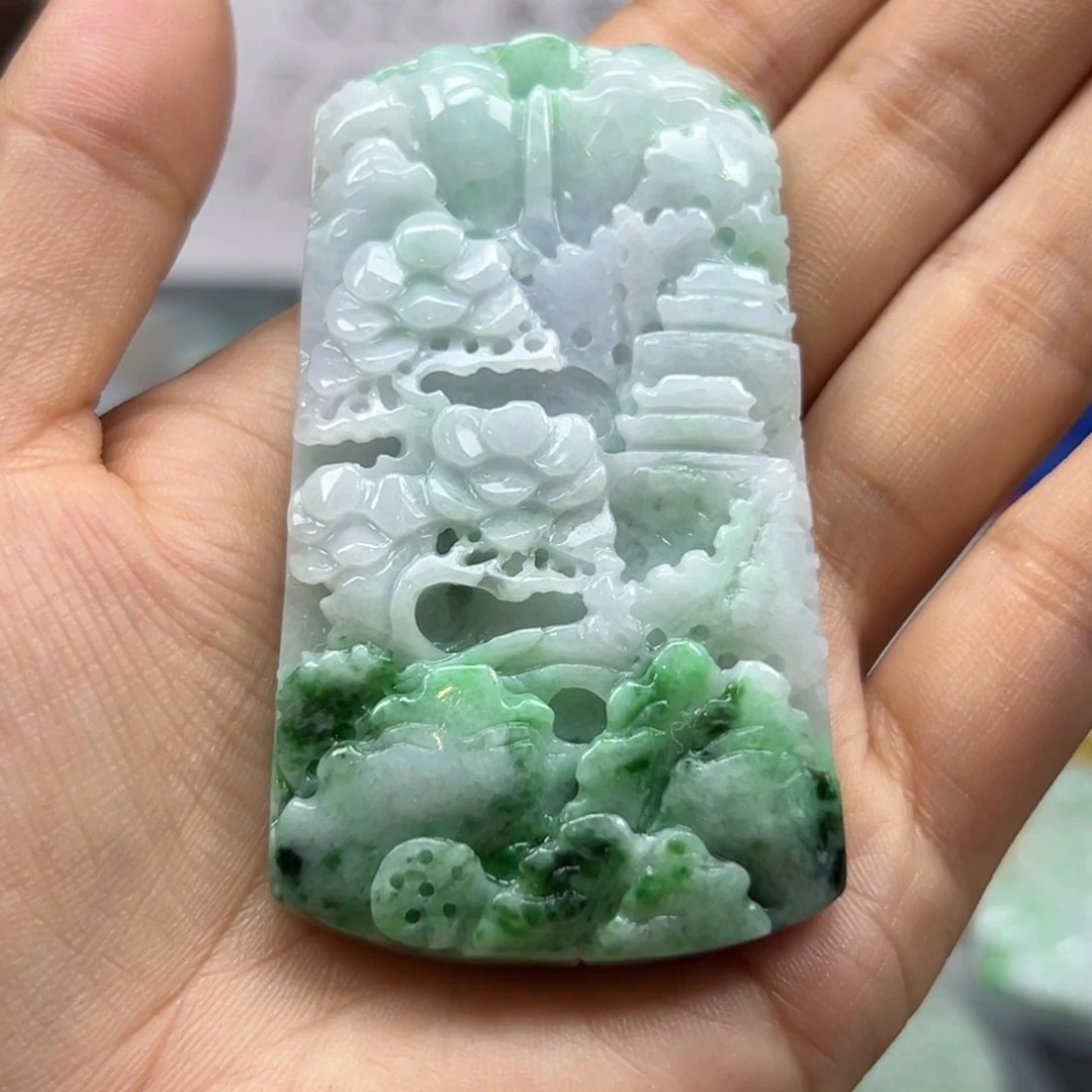 翡翠未镶嵌颈饰天然