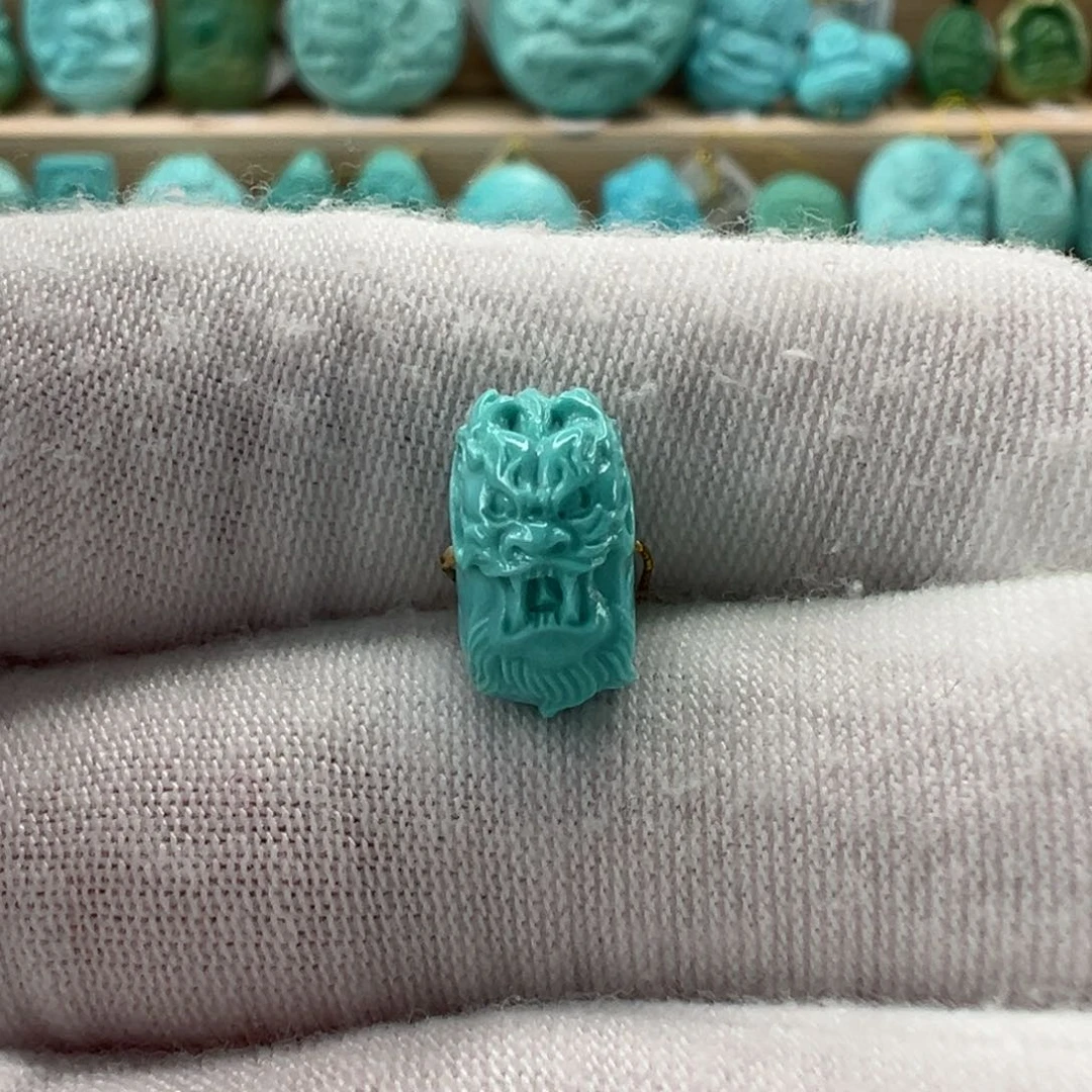 未镶嵌绿松石龙扣11.6x8.2mm